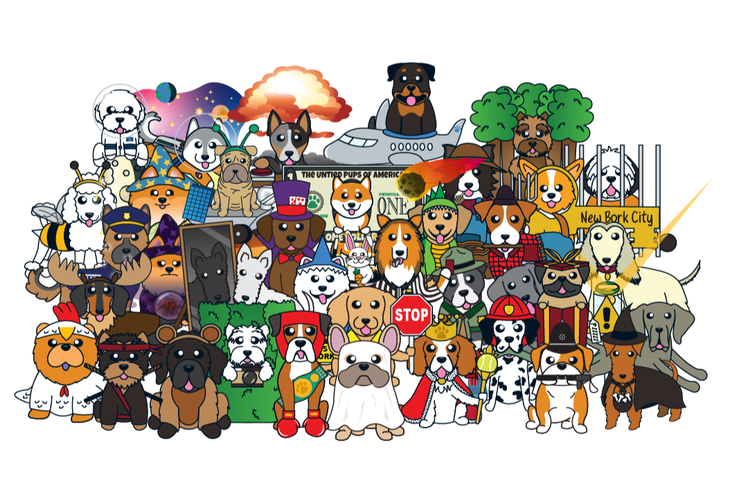 Over 60 breeds of dog!